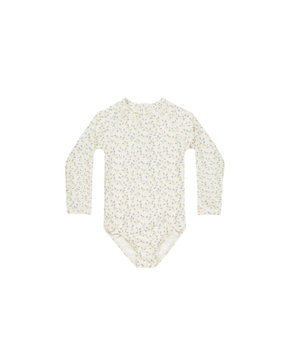 Rylee + Cru Delphine Rashguard One Piece - Lemons