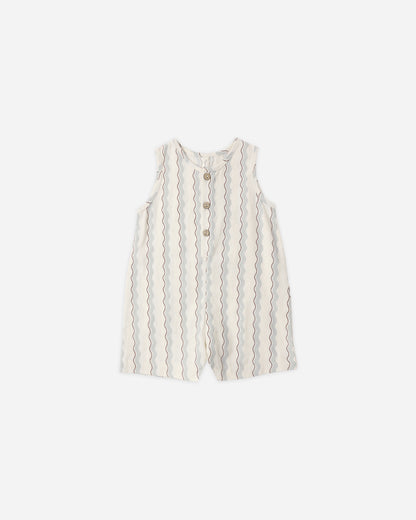 Rylee + Cru Mavrick Romper - Wave Stripe