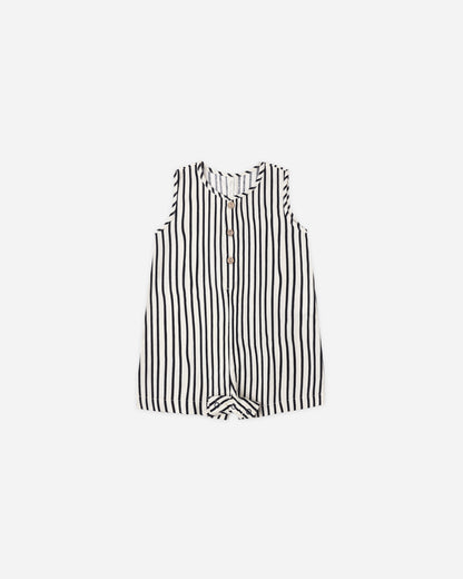 Rylee + Cru Mavrick Romper - Wavy Stripe