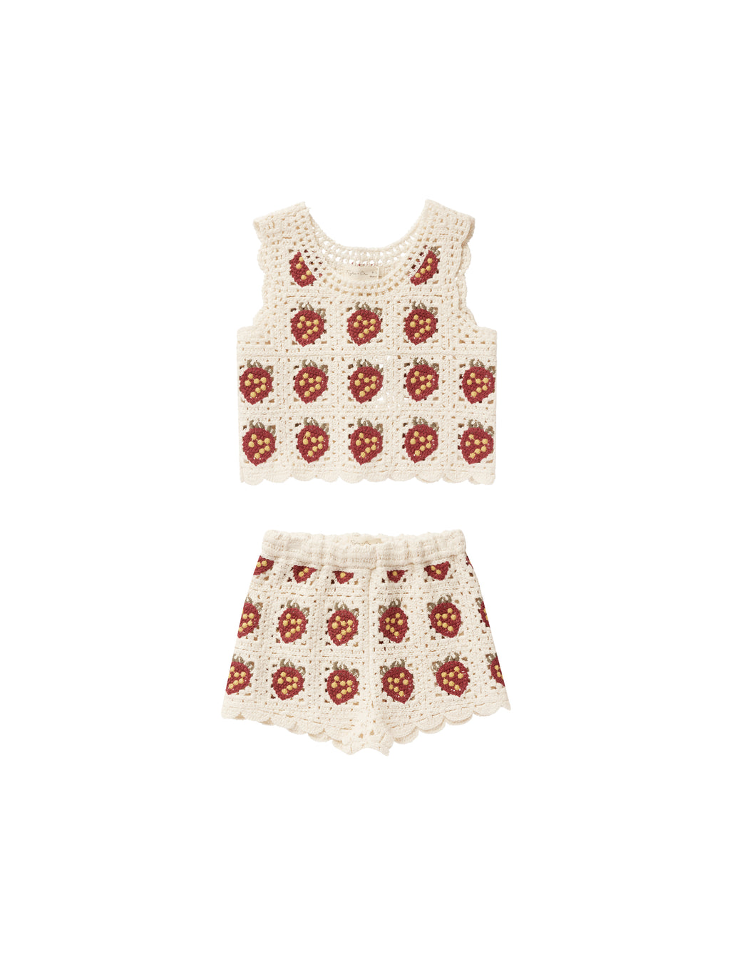 Rylee + Cru Crochet Tank Set - Strawberry