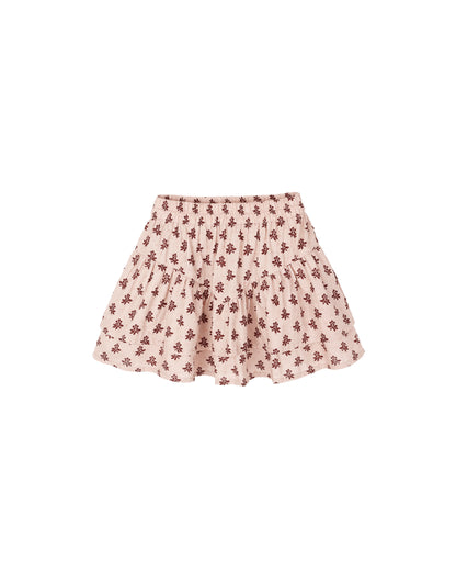 Rylee + Cru Tiered Mini Skirt - Blush Fleur