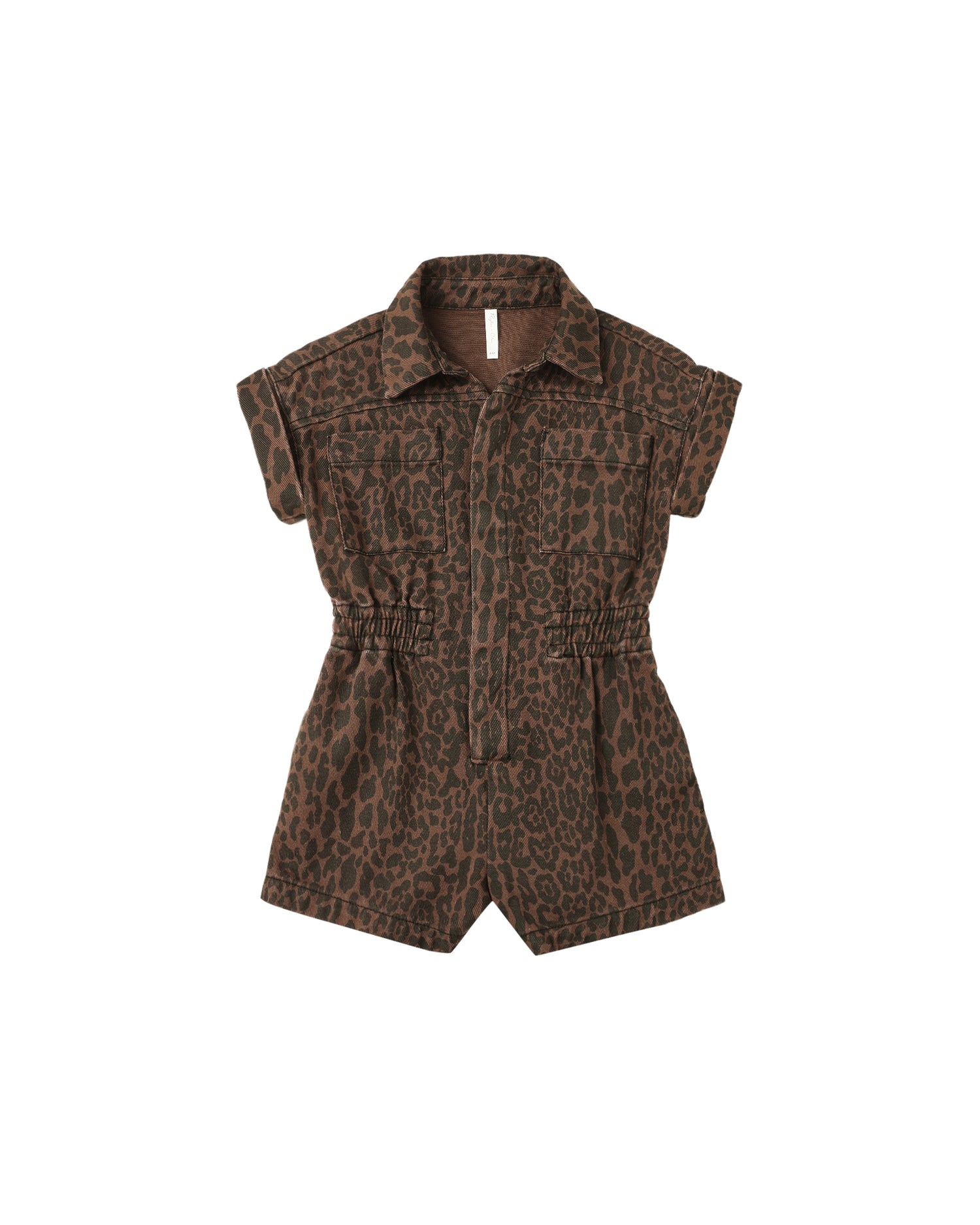Rylee + Cru Utility Romper - Leopard