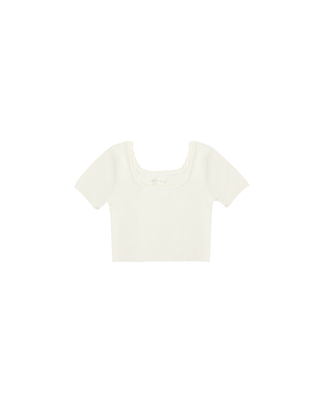 Rylee + Cru Scallop Tee - Natural