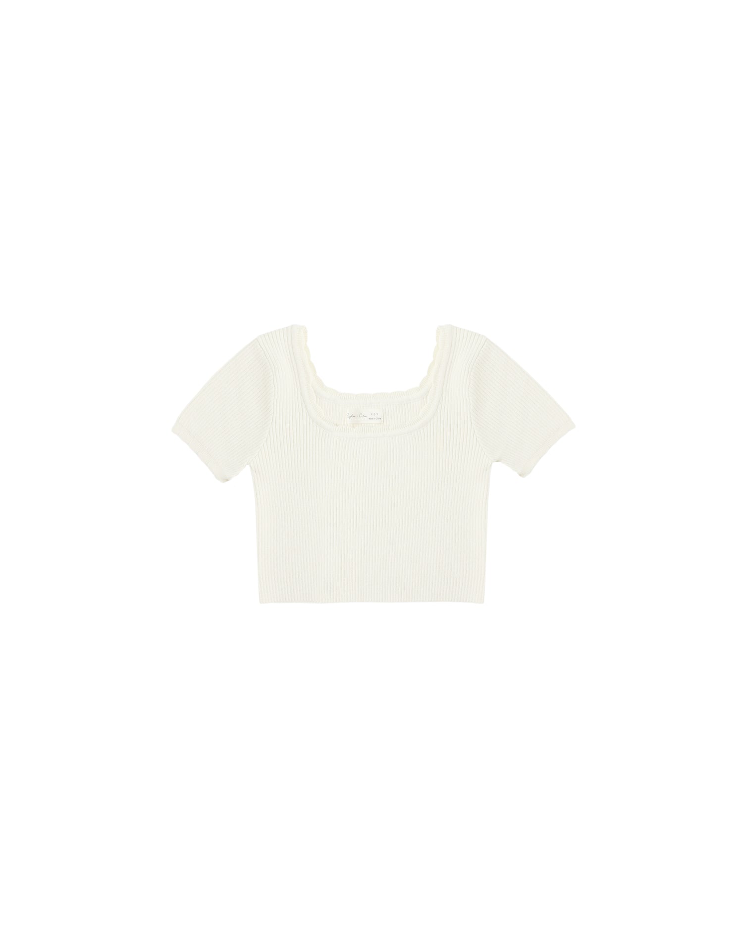 Rylee + Cru Scallop Tee - Natural