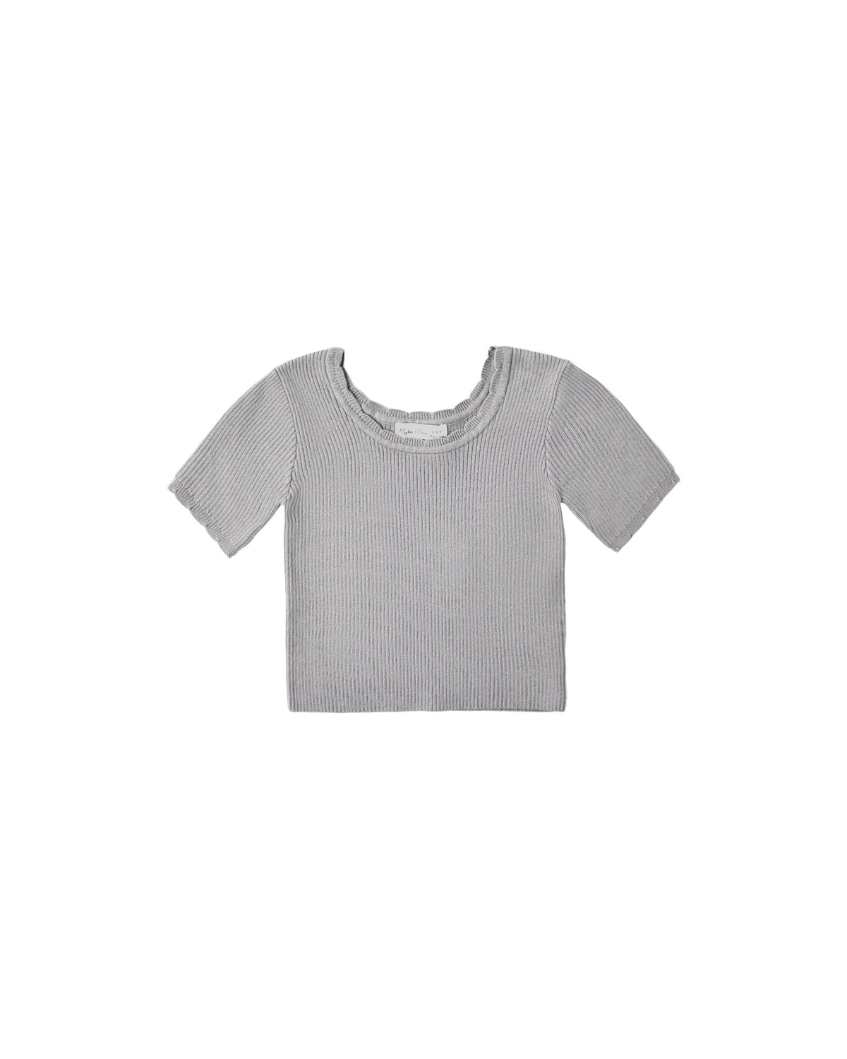 Rylee + Cru Scallop Tee -  Dusty Blue