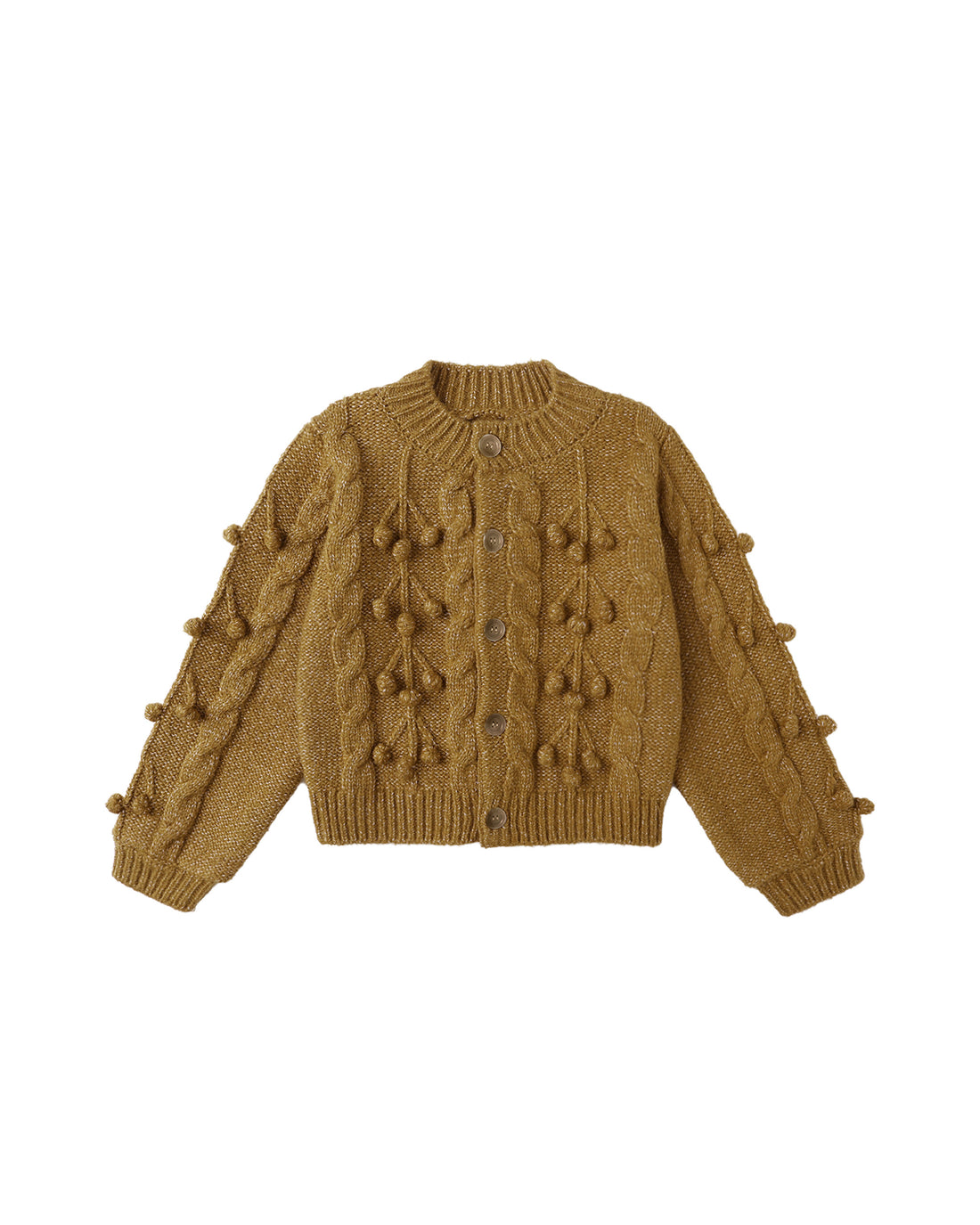 Rylee + Cru Bobble Cardigan - Golden