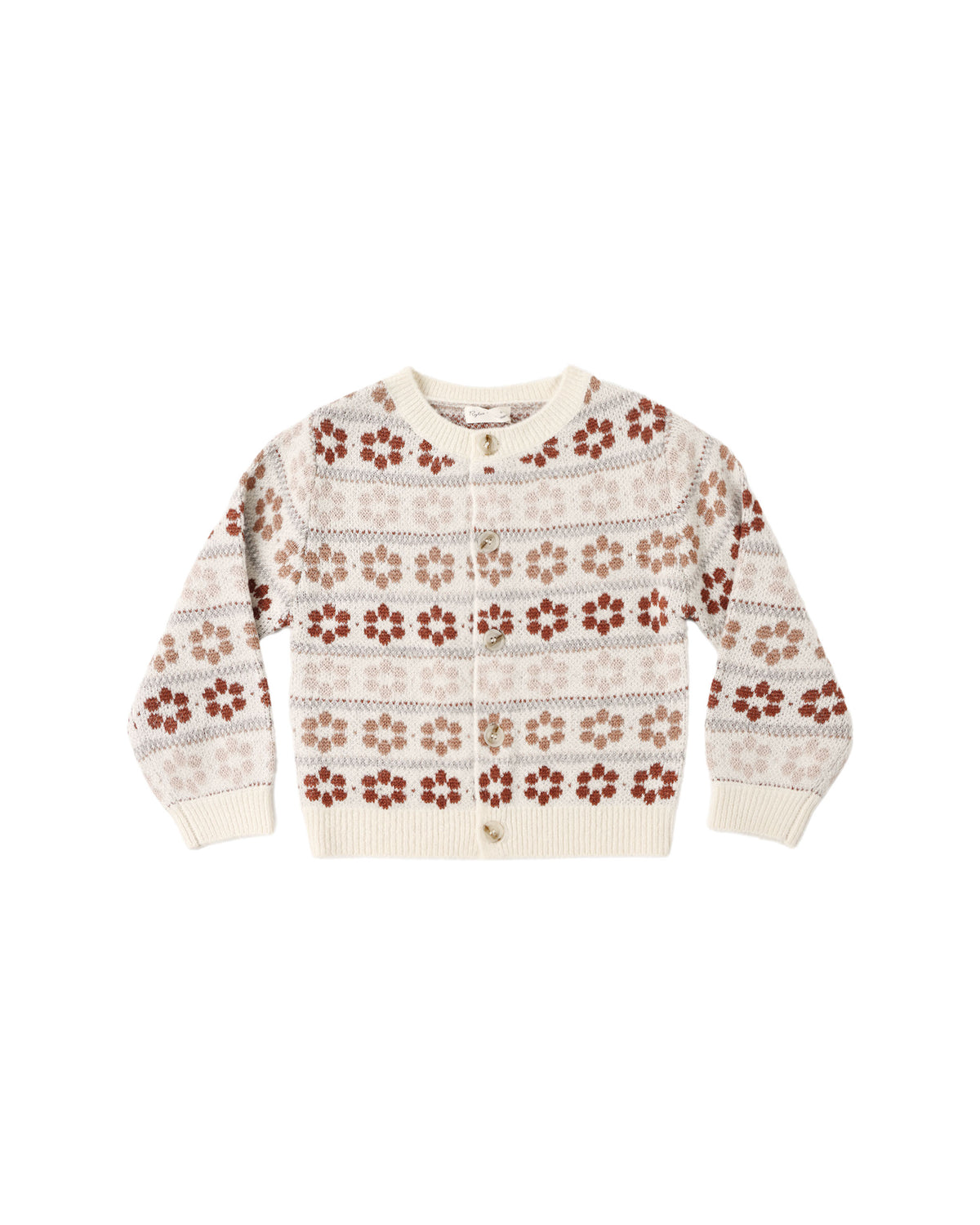 Rylee + Cru Cheyenne Cardigan - Flower Fair Isle