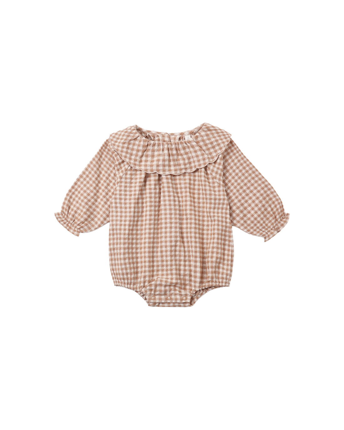 Rylee + Cru Collette Romper - Fawn Gingham