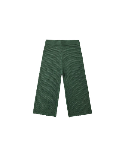 Rylee + Cru Knit Wide Leg Pant - Green
