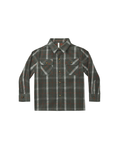 Rylee + Cru Pocketed Flannel Shirt - Holiday Plaid