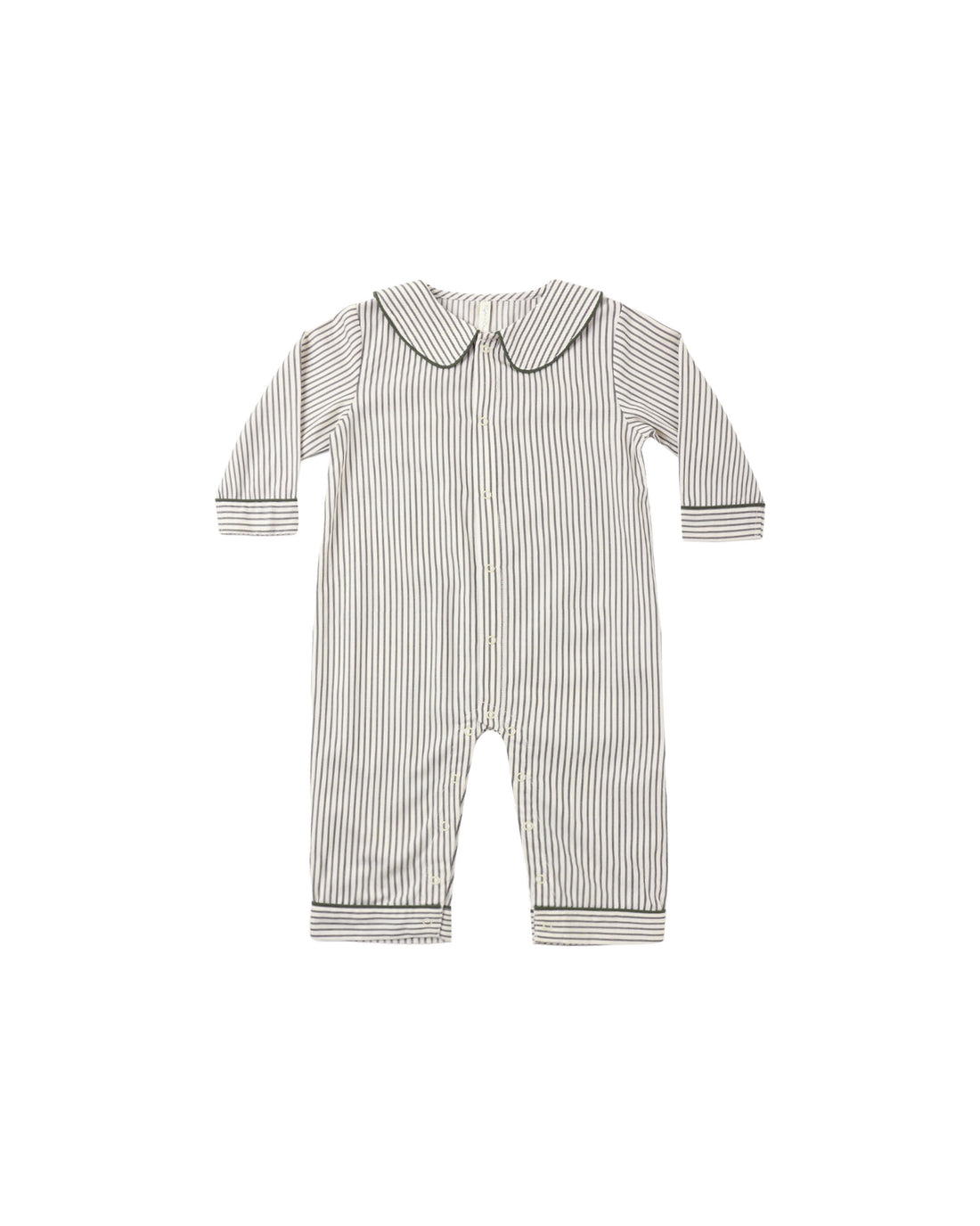 Rylee + Cru Baby Pajamas Romper - Evergreen Stripe