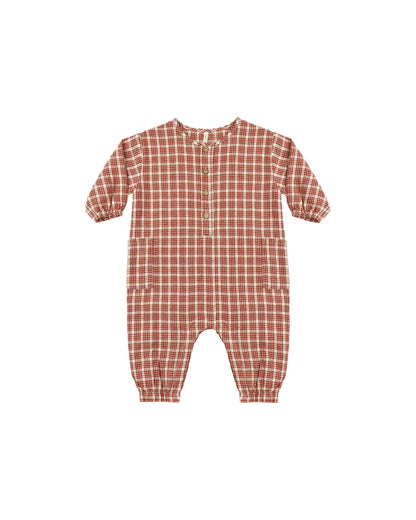 Rylee + Cru Relaxed Woven Jumpsuit - Vintage Plaid