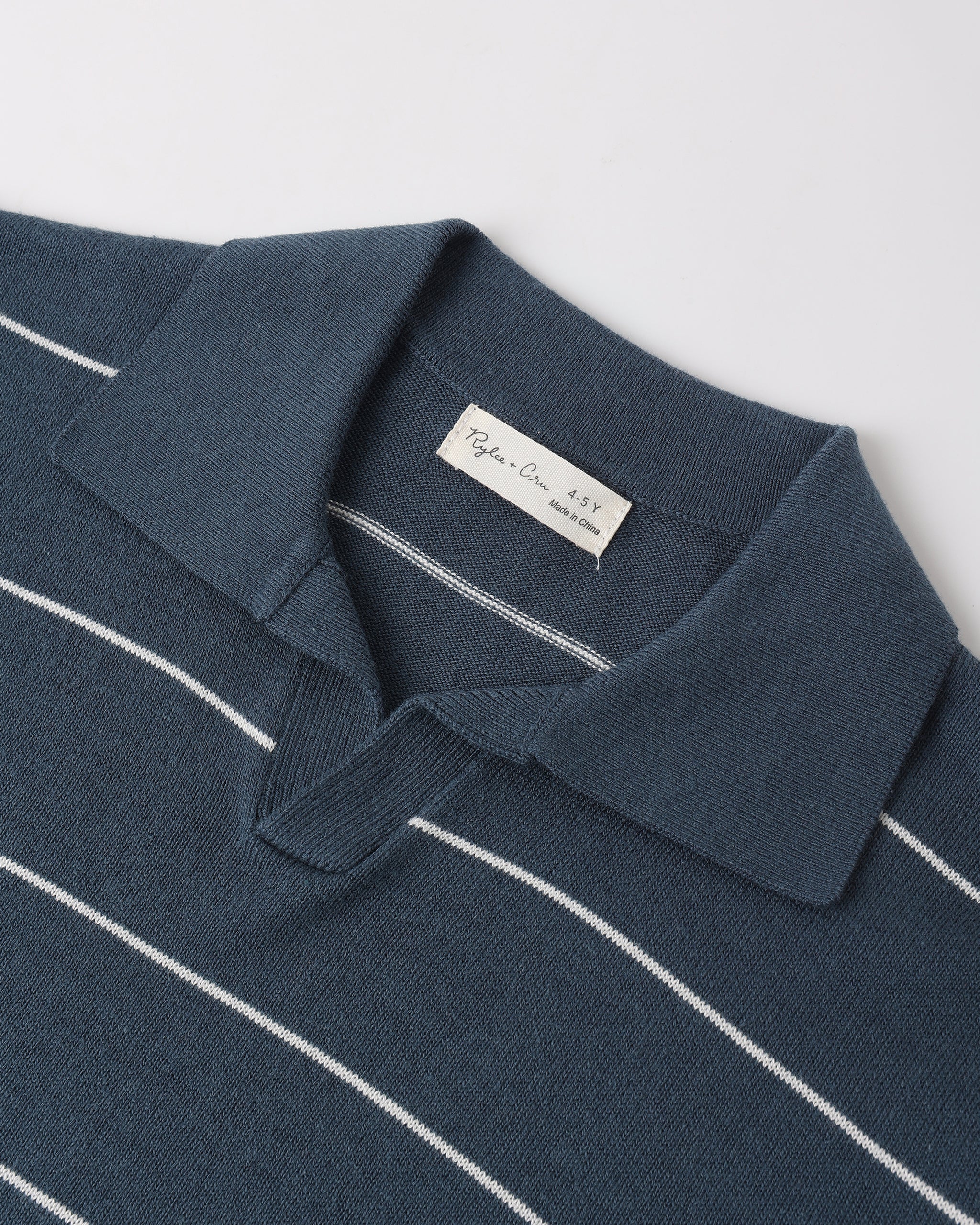 Rylee + Cru Chandler Knit Polo - Navy Stripe