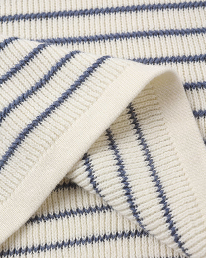 Rylee + Cru Chandler Knit Polo - Marine Stripe
