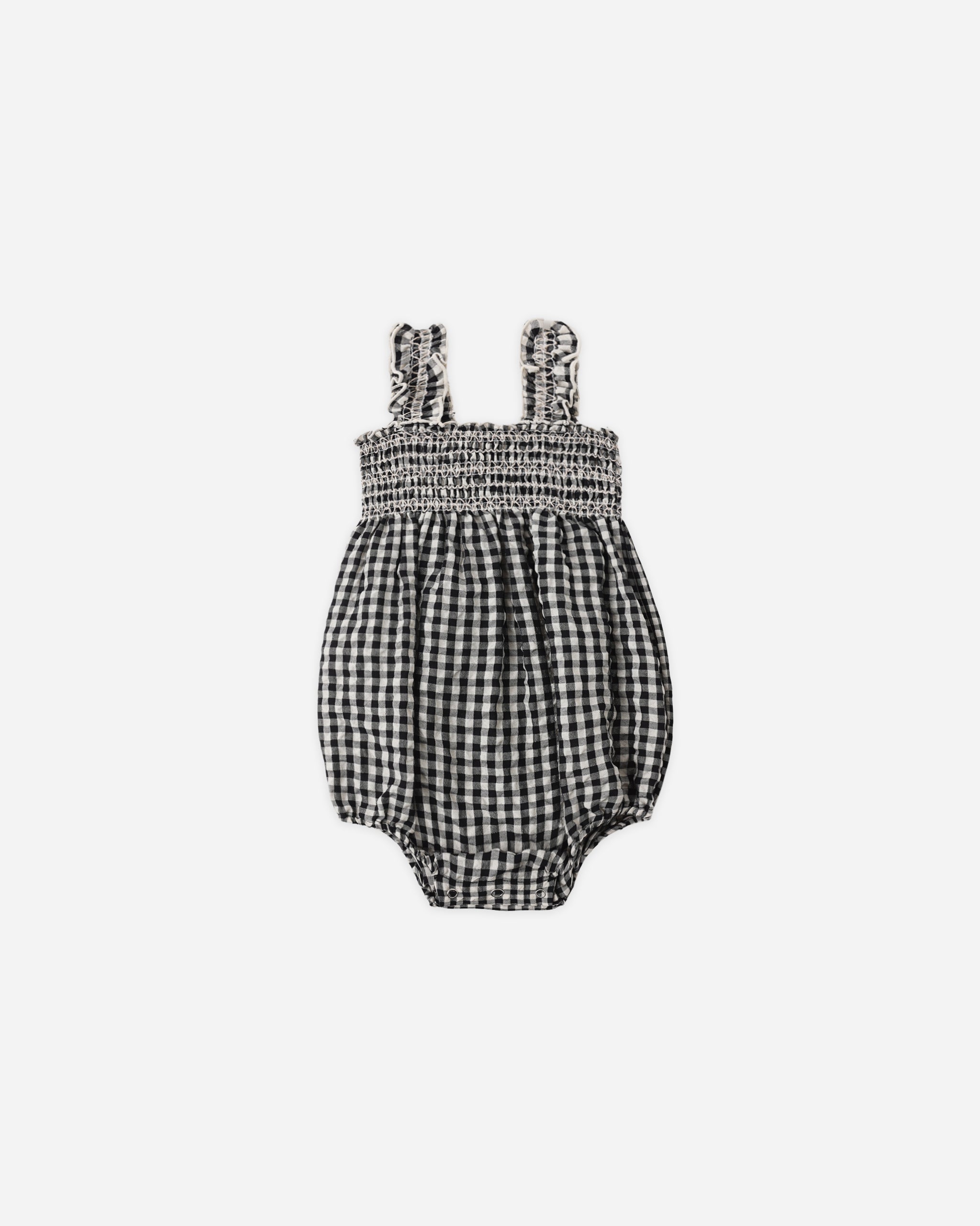 Rylee + Cru Julia Romper - Black Check