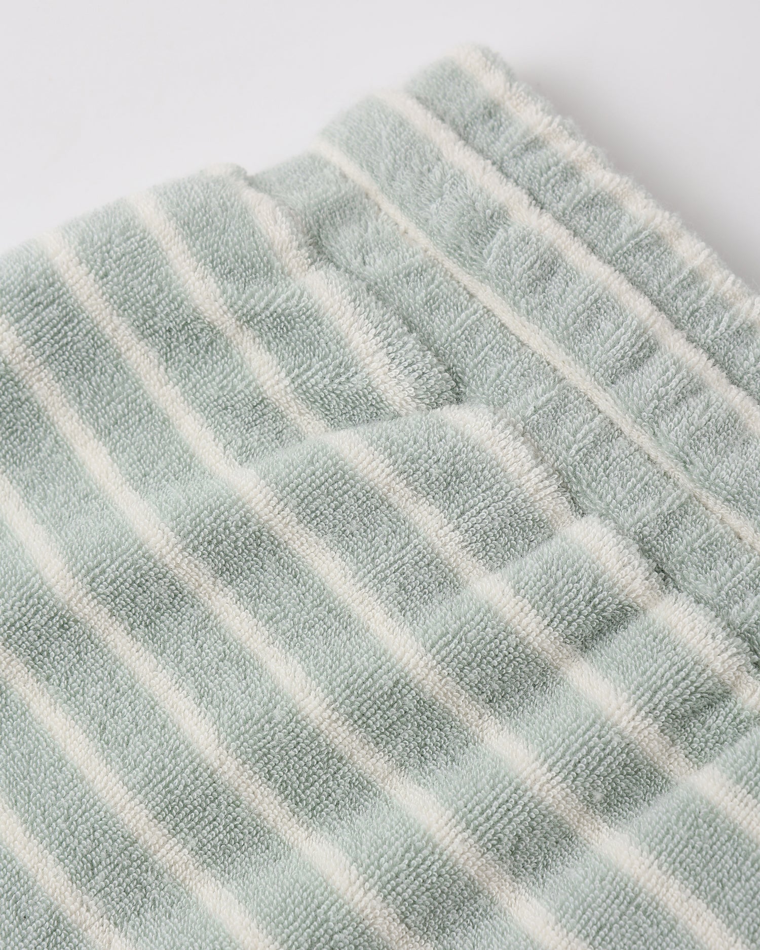 Rylee + Cru Terry Boys Short - Seafoam Stripe