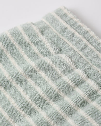 Rylee + Cru Terry Boys Short - Seafoam Stripe