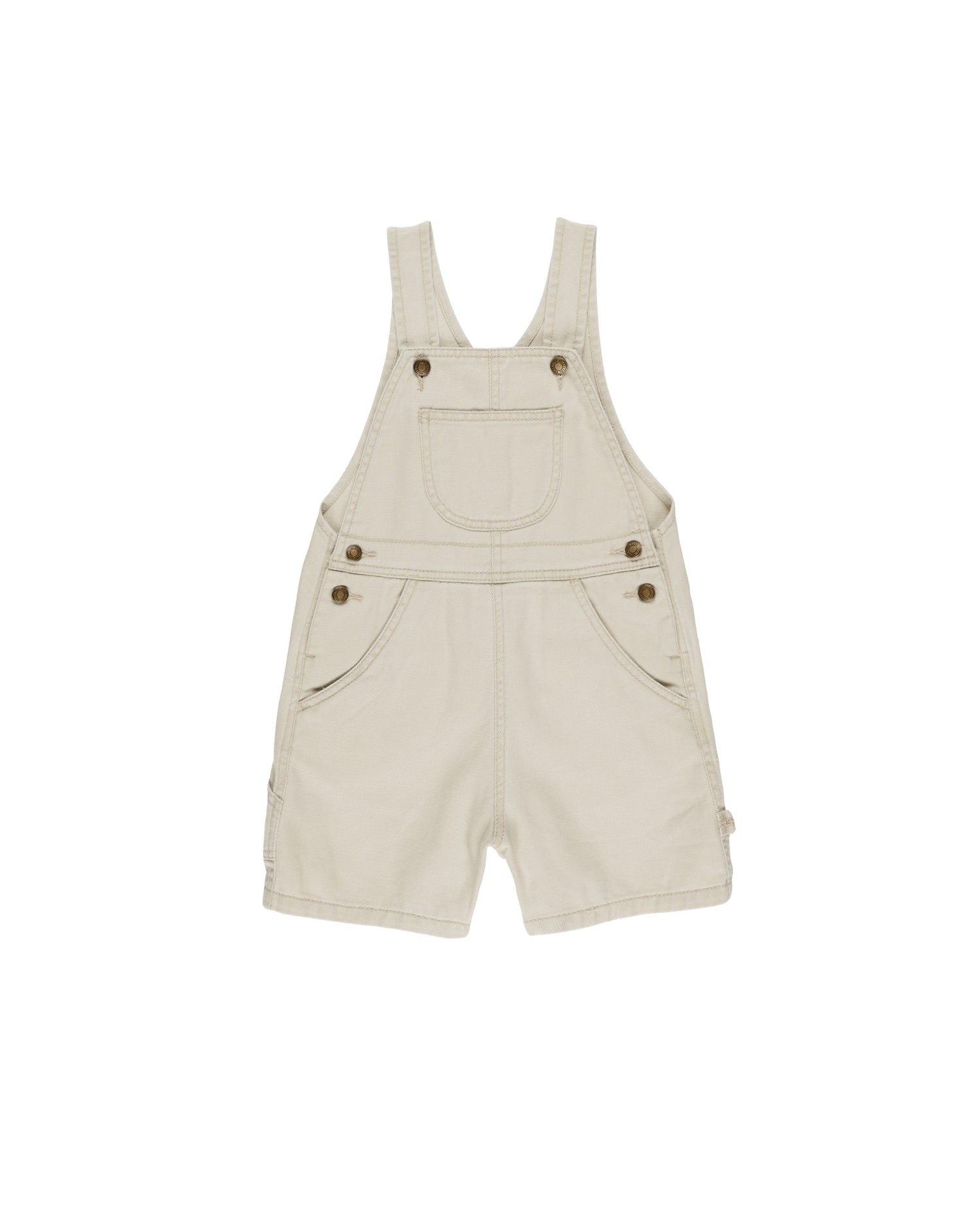 Rylee + Cru Denim Shortalls - Stone