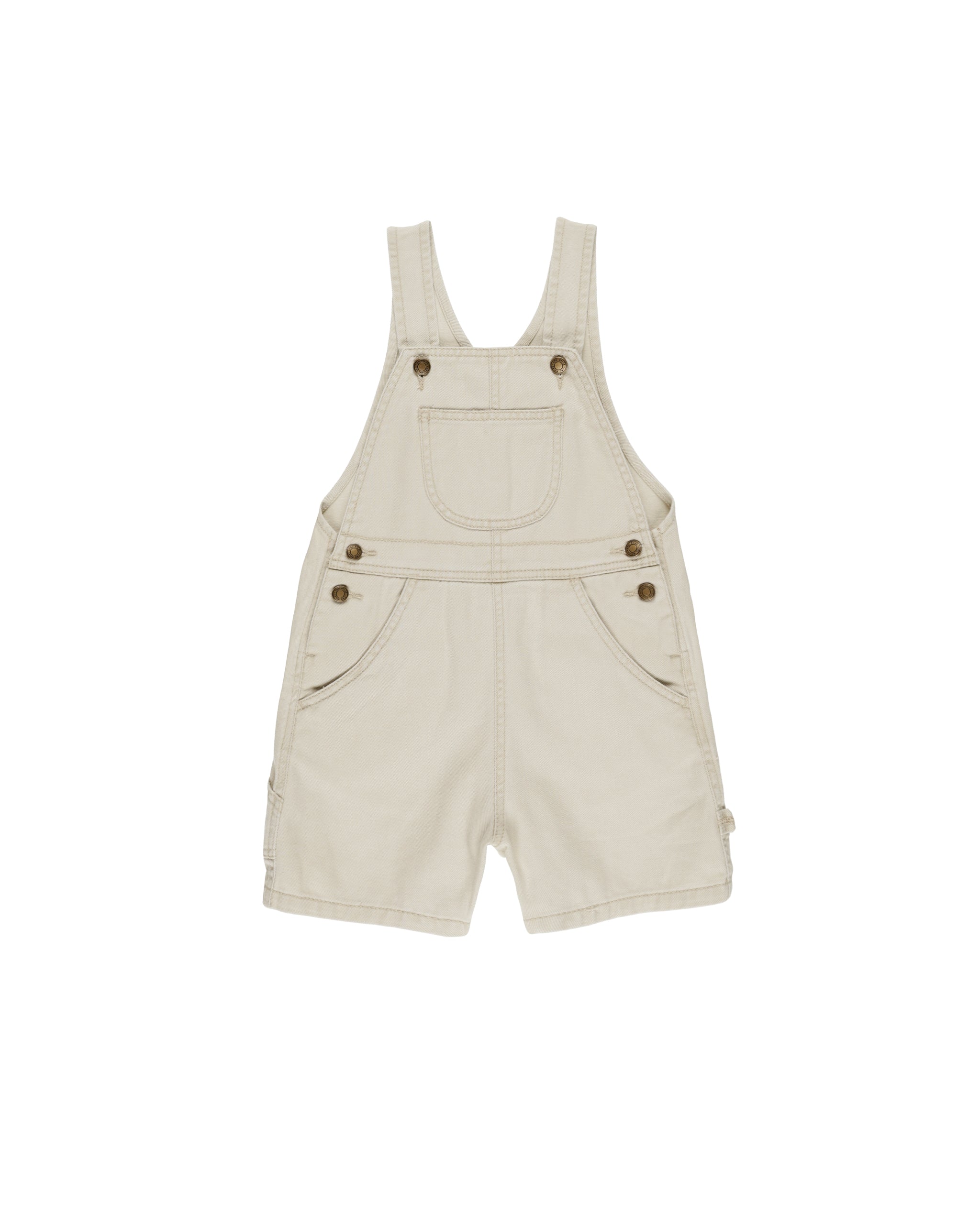 Rylee + Cru Denim Shortalls - Stone