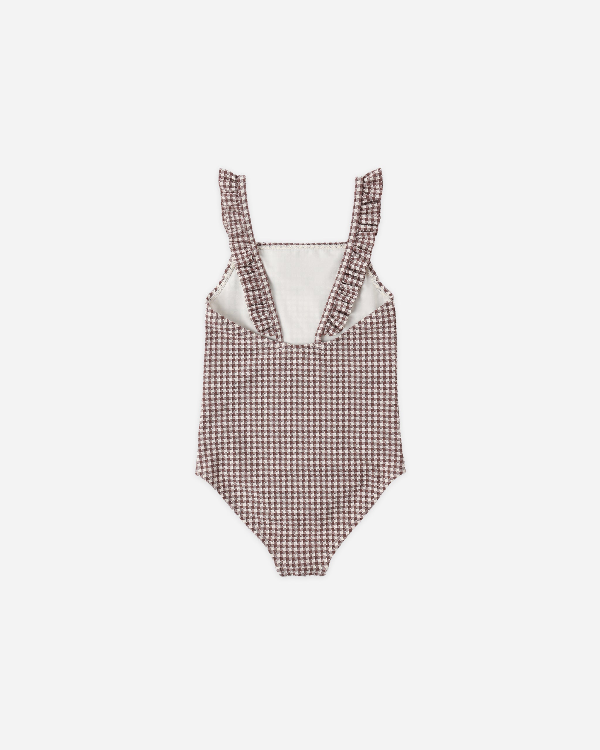 Rylee + Cru Positano One-Piece - Chocolate Houndstooth