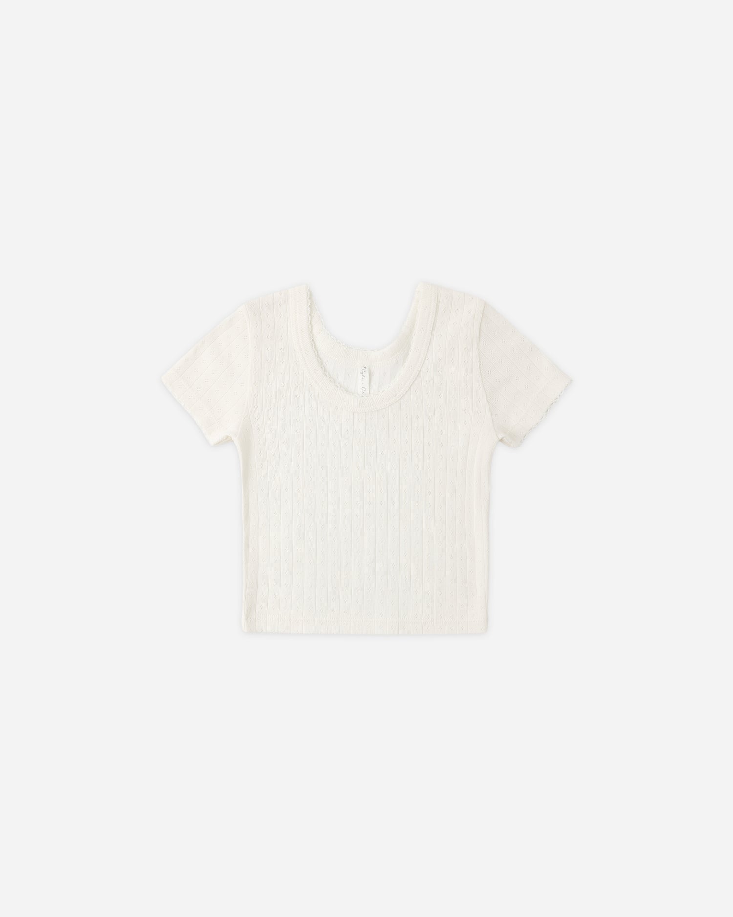 Rylee + Cru Pointelle Tee - Ivory