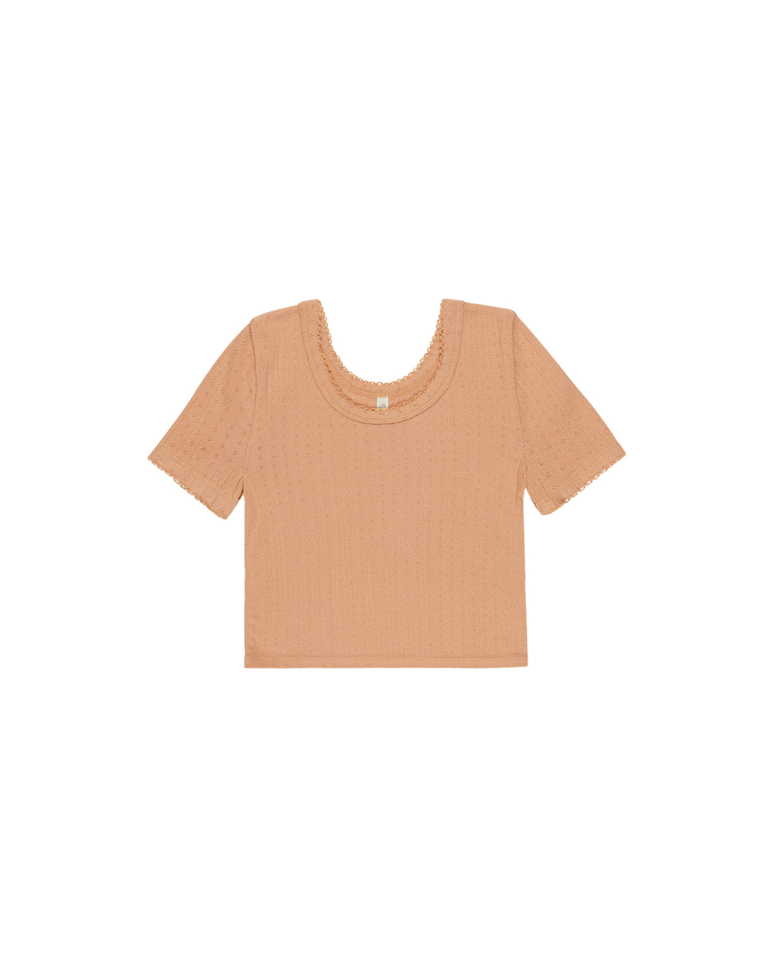 Rylee + Cru Pointelle Tee - Grapefruit