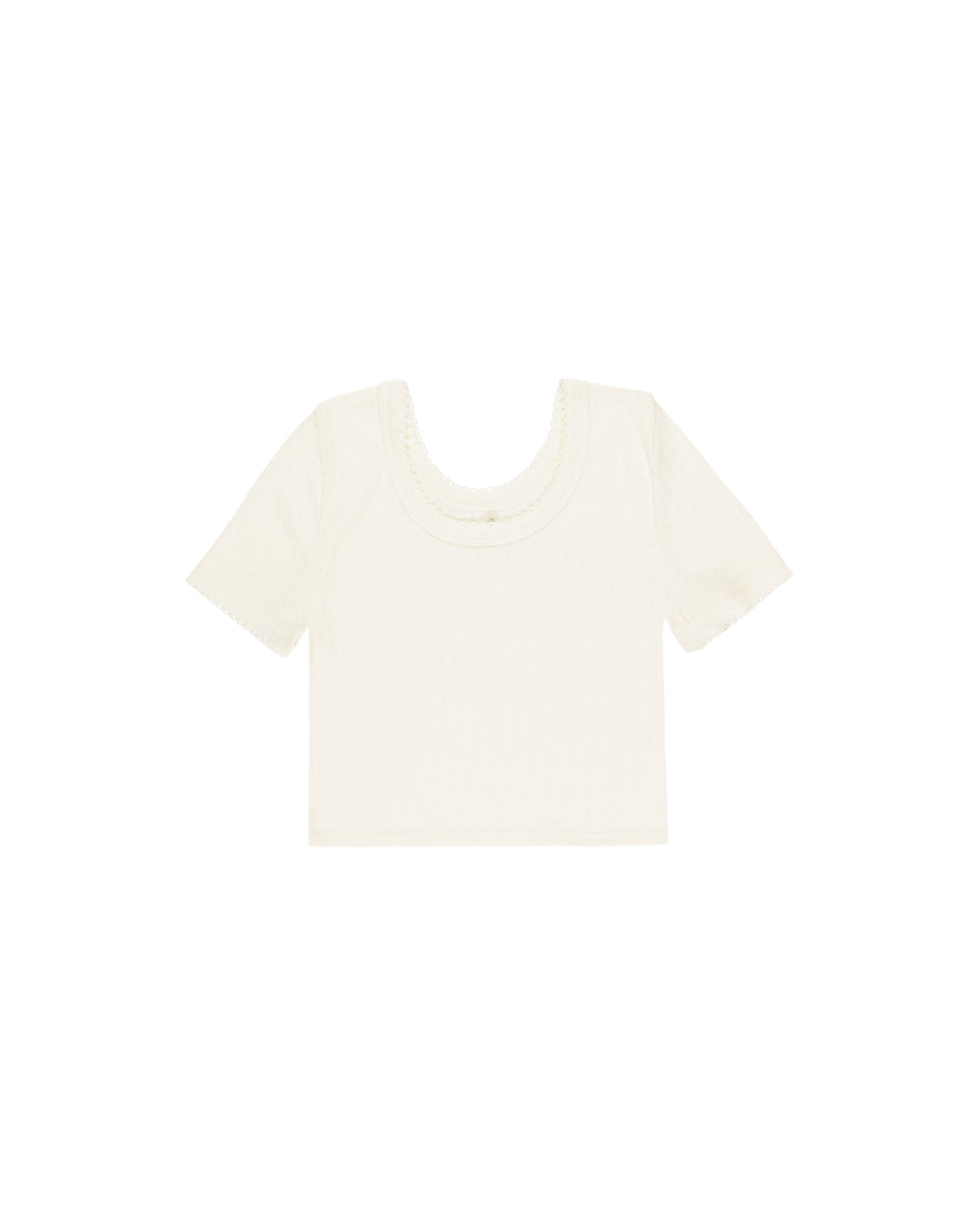 Rylee + Cru Pointelle Tee - Ivory