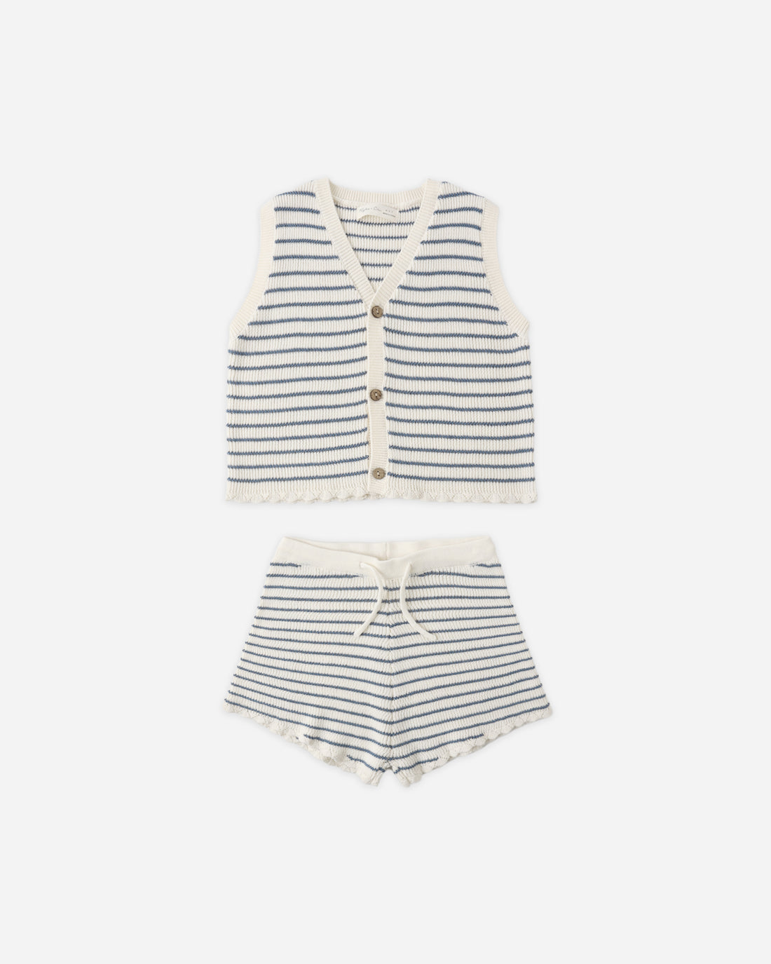Rylee + Cru Knit Vest Set - Marine Stripe