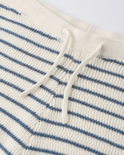 Rylee + Cru Knit Vest Set - Marine Stripe