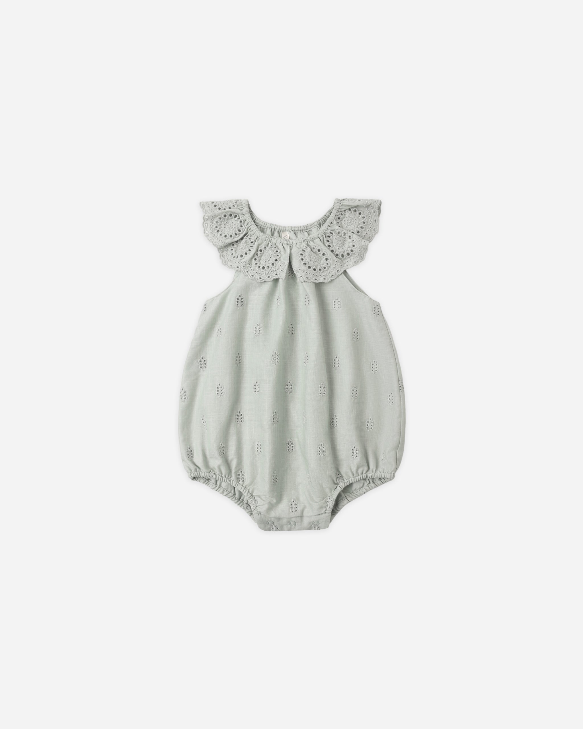 Rylee + Cru Myla Romper - Seafoam
