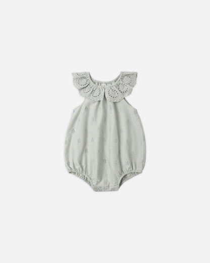 Rylee + Cru Myla Romper - Seafoam