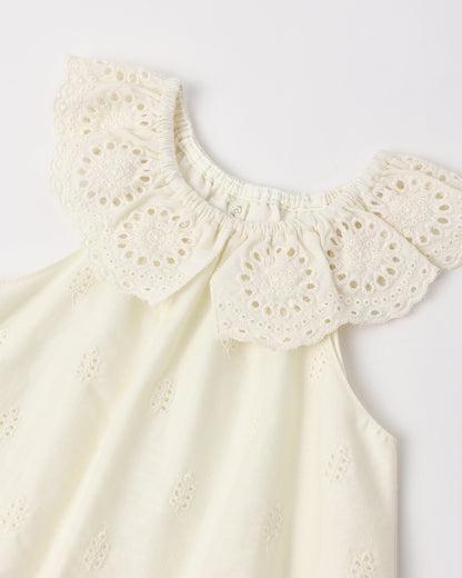 Rylee + Cru Myla Romper - Ivory