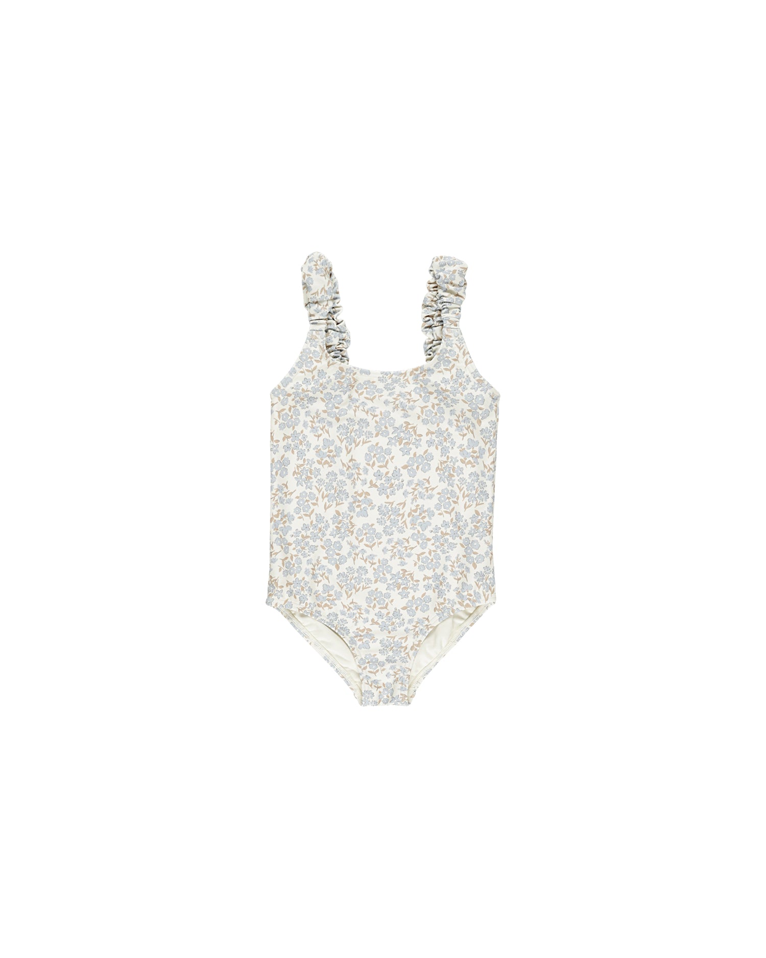 Rylee + Cru Scrunch One Piece - Blue Ditsy