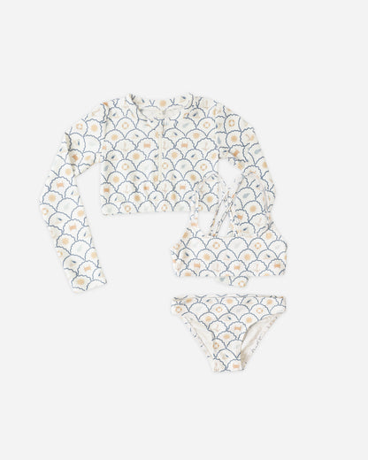 Rylee + Cru Crop Rashguard Set - Nautical