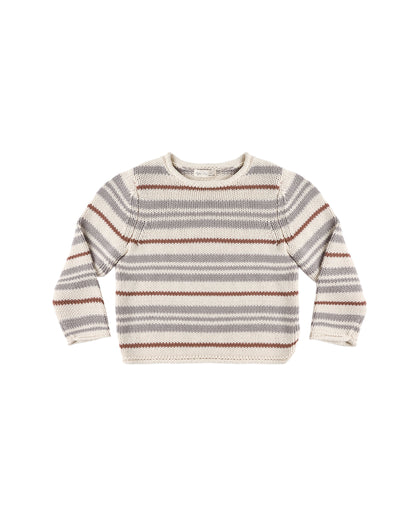 Rylee + Cru Jacques Sweater - Dusty Blue Stripe