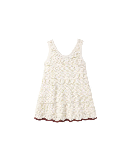 Rylee + Cru Crochet Tank Mini Dress - Natural
