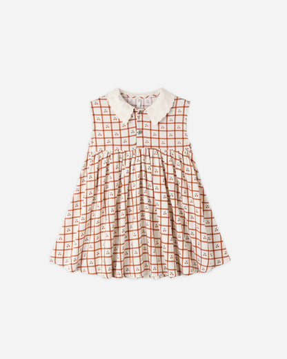 Rylee + Cru Collared Babydoll Dress - Cherry Check