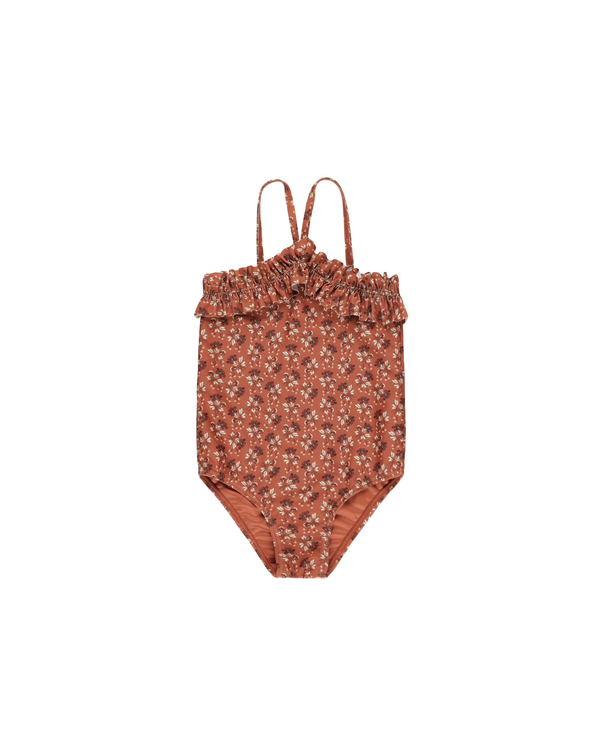 Rylee + Cru Rouched One-Piece - Red Floral