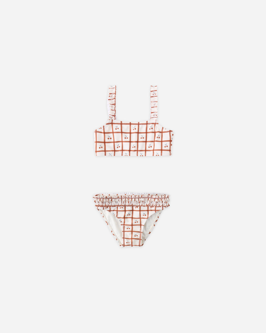 Rylee + Cru Rouched Bikini - Cherry Check