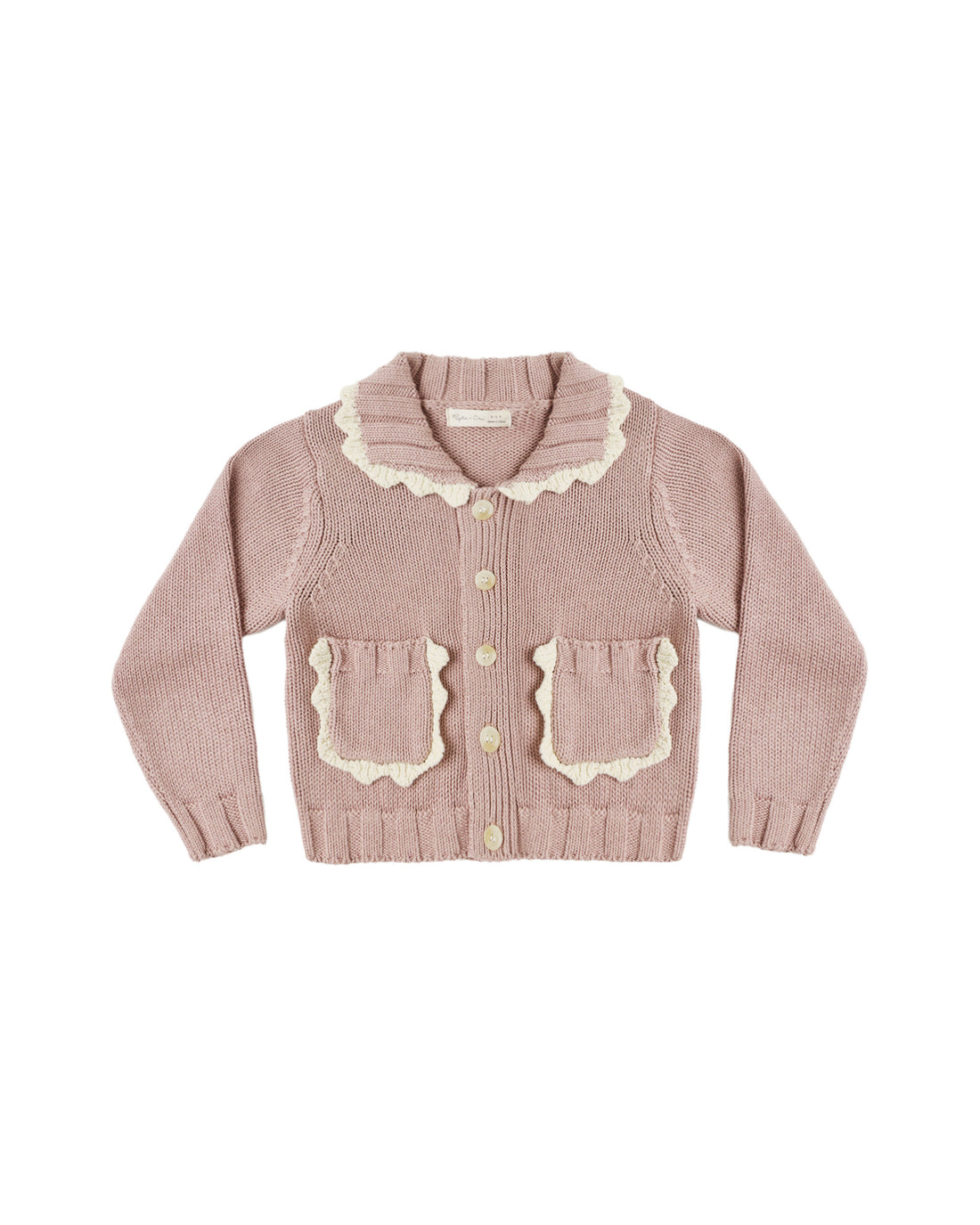 Rylee + Cru Collared Cardigan - Rosewood