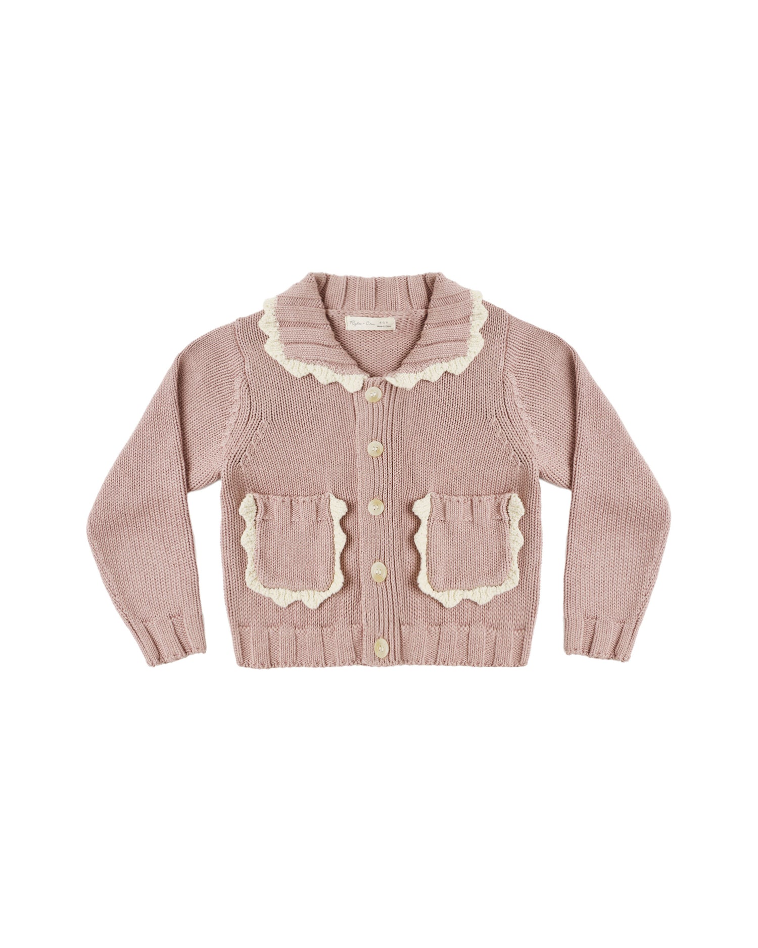 Rylee + Cru Collared Cardigan - Rosewood