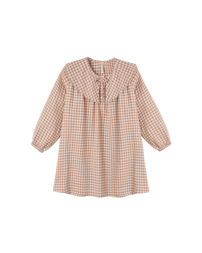 Rylee + Cru Collette Mini Dress - Fawn Gingham