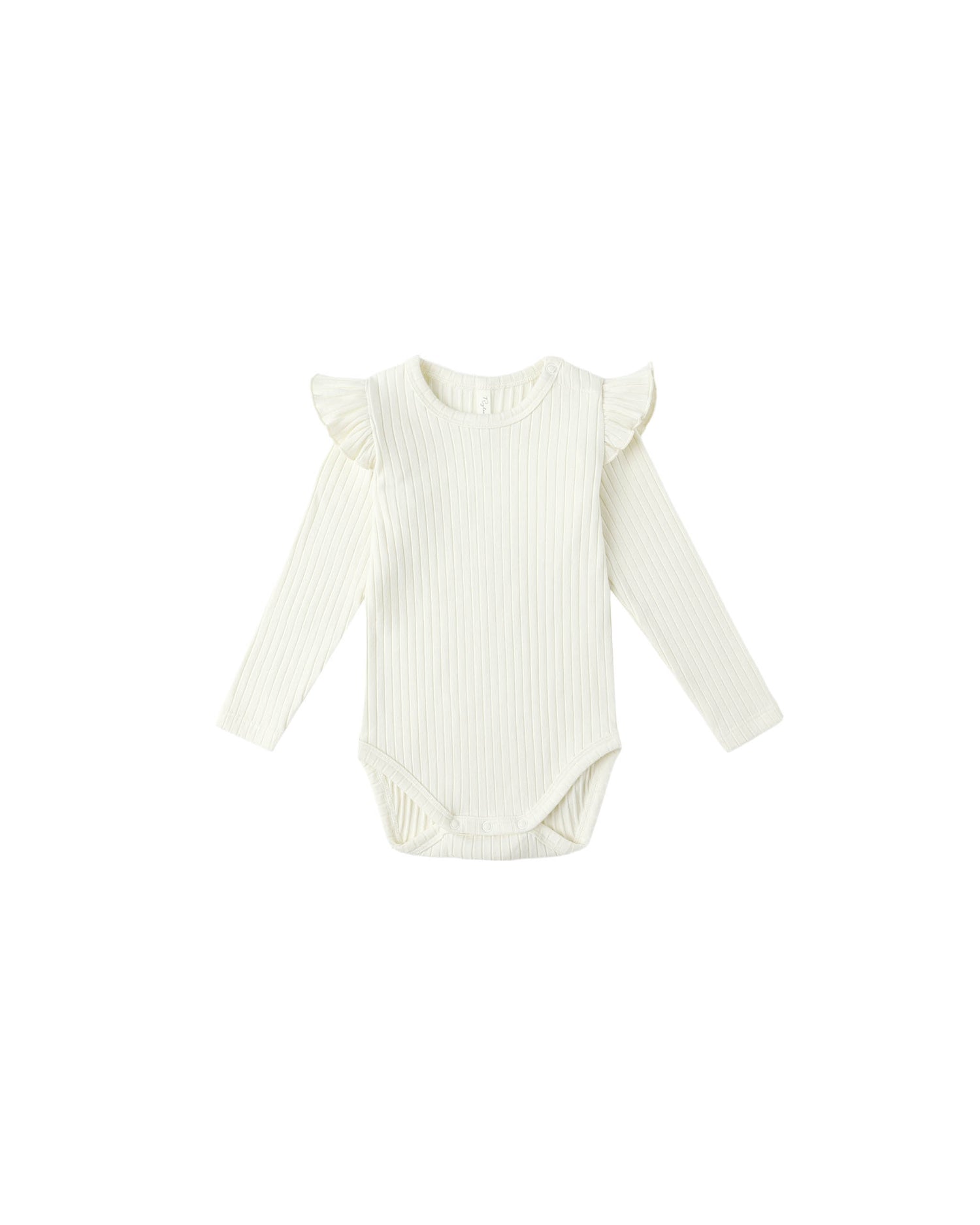 Rylee + Cru Shoulder Ruffle Bodysuit - Ivory