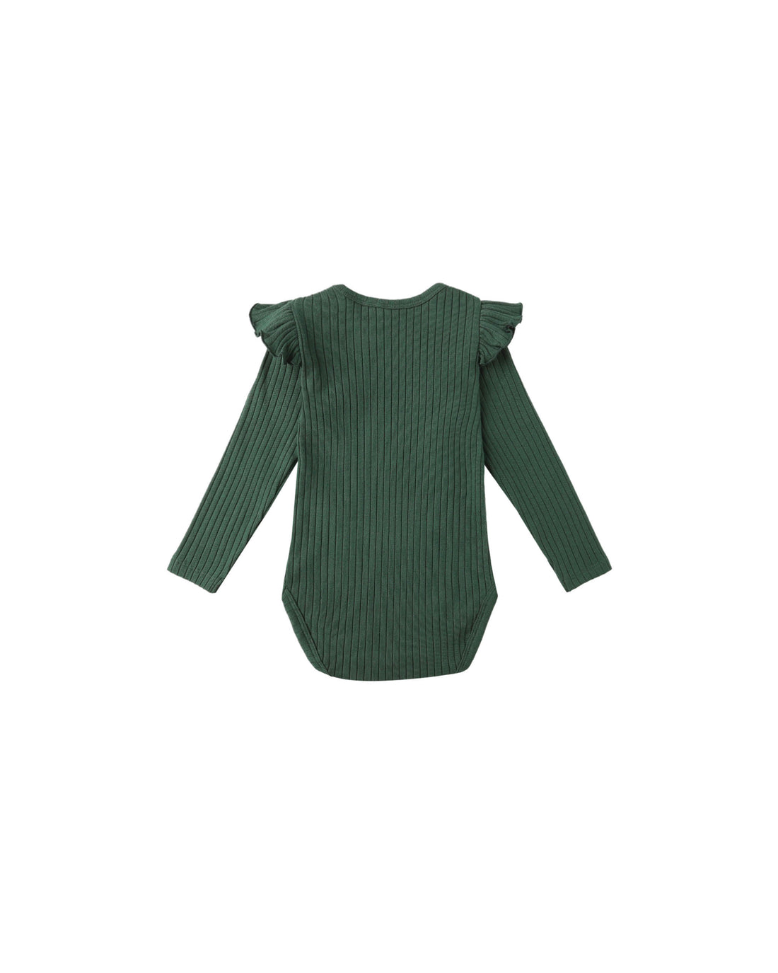 Rylee + Cru Shoulder Ruffle Bodysuit - Green