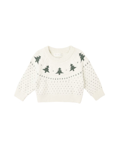 Rylee + Cru Fair Isle Sweater - Trees