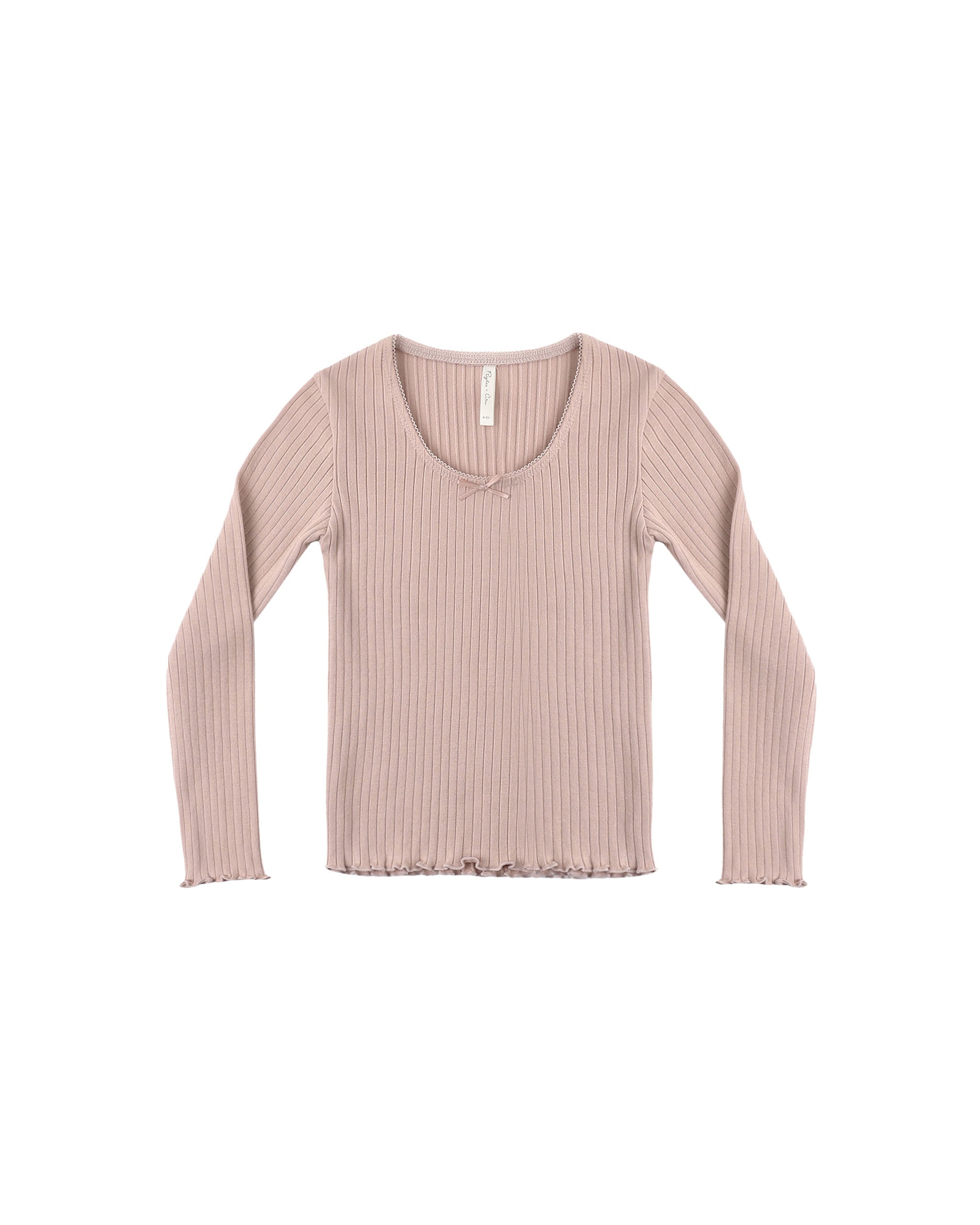 Rylee + Cru Ribbed Long Sleeve - Rosewood