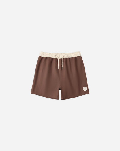 Rylee + Cru Paneled Boardshort - Chocolate