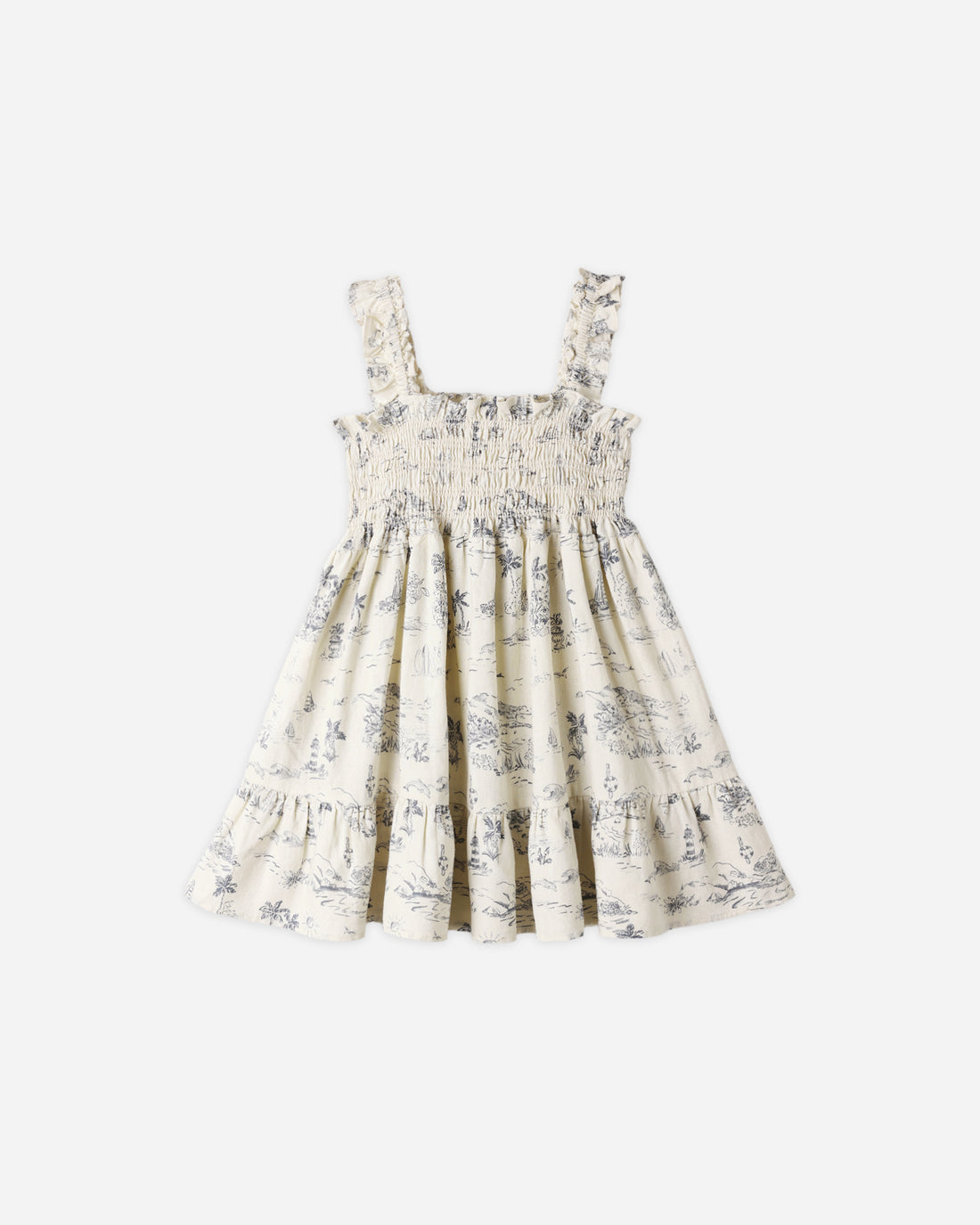 Rylee + Cru Sutton Dress - Ocean Toile