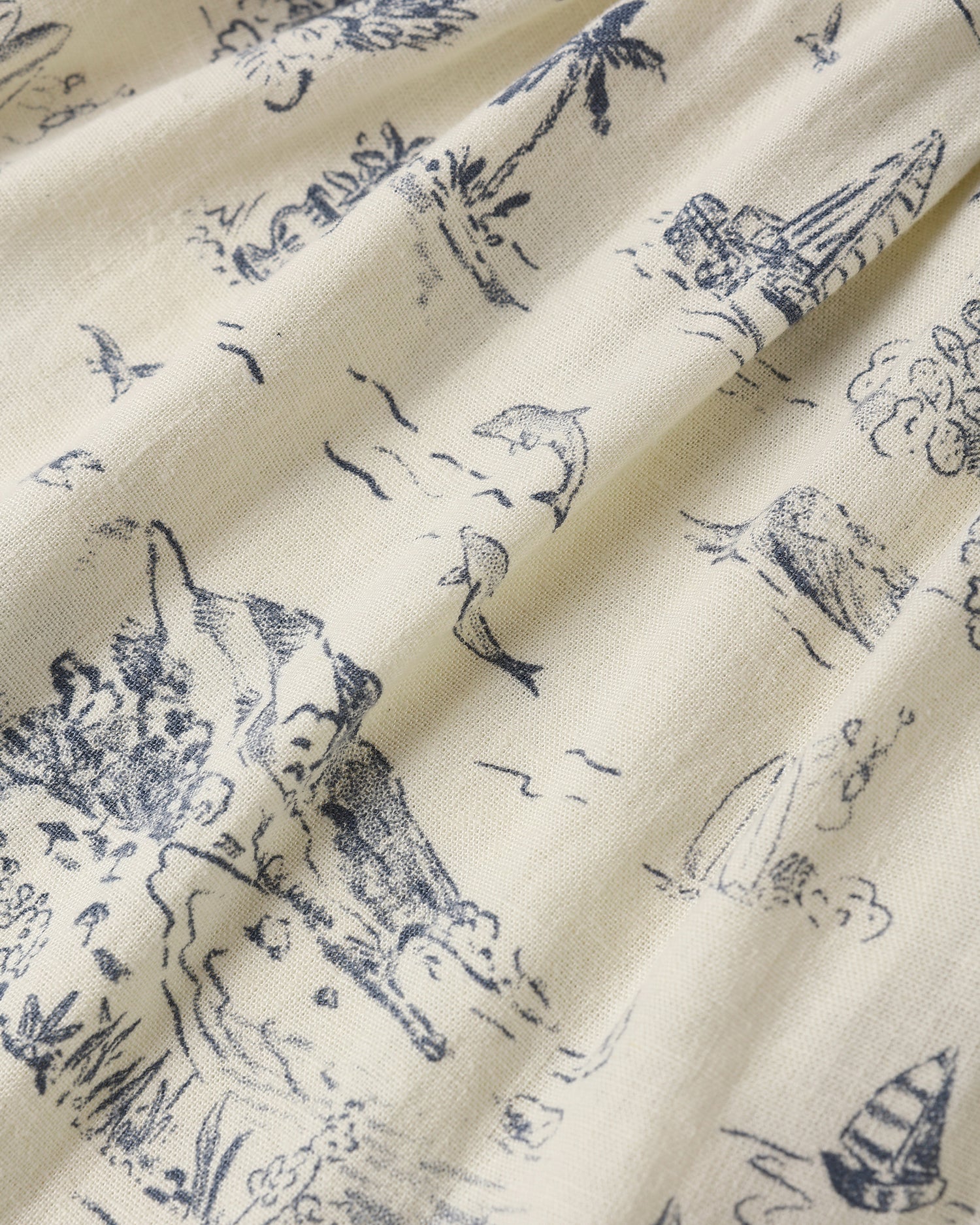 Rylee + Cru Sutton Dress - Ocean Toile