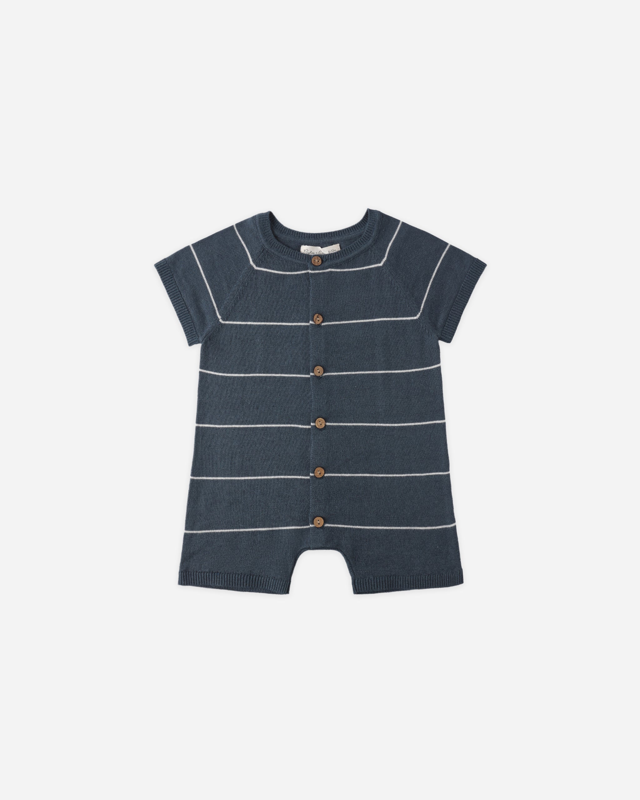 Rylee + Cru Liam Knit Romper - Navy Stripe